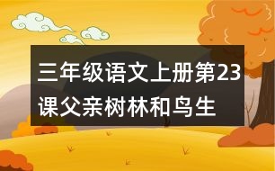 三年級語文上冊第23課父親、樹林和鳥生字組詞與多音字組詞