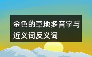 金色的草地多音字與近義詞反義詞