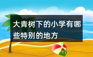 大青樹下的小學有哪些特別的地方