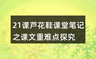 21課蘆花鞋課堂筆記之課文重難點(diǎn)探究