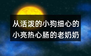 從活潑的小狗細(xì)心的小亮熱心腸的老奶奶中選一個仿寫