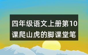 四年級語文上冊第10課爬山虎的腳課堂筆記近義詞反義詞