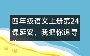 四年級(jí)語文上冊(cè)第24課延安，我把你追尋生字組詞與詞語理解