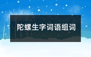 陀螺生字詞語組詞