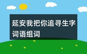 延安我把你追尋生字詞語(yǔ)組詞