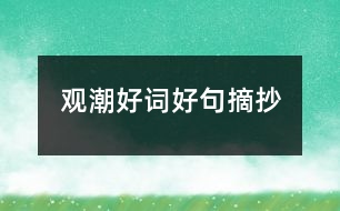 觀潮好詞好句摘抄