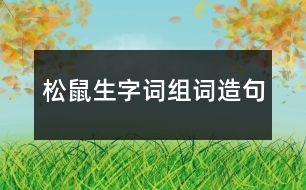 松鼠生字詞組詞造句