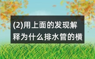 (2)用上面的發(fā)現(xiàn)解釋為什么排水管的橫截面都是圓形的。