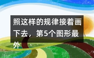 照這樣的規(guī)律接著畫下去，第5個圖形最外圈有多少個小正方形?你能解釋這其中的道理嗎?