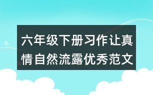 六年級(jí)下冊(cè)習(xí)作：讓真情自然流露優(yōu)秀范文500兩篇