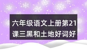 六年級語文上冊第21課三黑和土地好詞好句