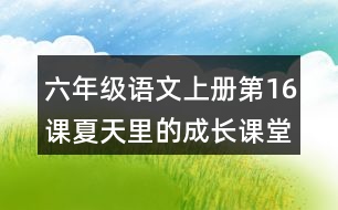 六年級語文上冊第16課夏天里的成長課堂筆記近義詞反義詞