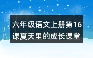 六年級語文上冊第16課夏天里的成長課堂筆記課后生字組詞