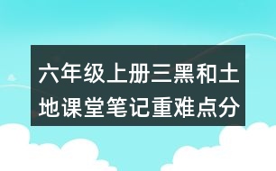 六年級上冊三黑和土地課堂筆記重難點(diǎn)分析