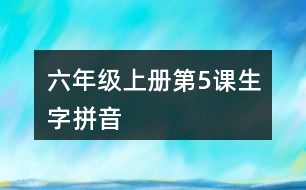 六年級(jí)上冊(cè)第5課生字拼音