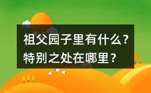 祖父園子里有什么？特別之處在哪里？