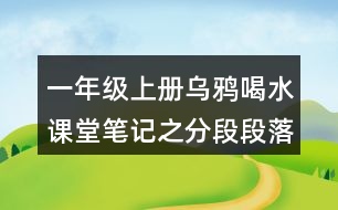 一年級(jí)上冊(cè)烏鴉喝水課堂筆記之分段段落大意