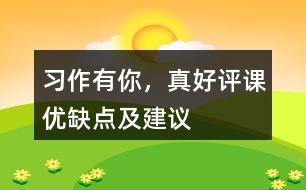 習(xí)作：有你，真好評課優(yōu)缺點及建議