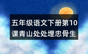 五年級(jí)語文下冊(cè)第10課青山處處埋忠骨生字注音組詞