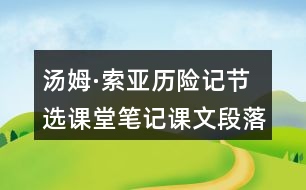 湯姆·索亞歷險記節(jié)選課堂筆記課文段落大綱概要