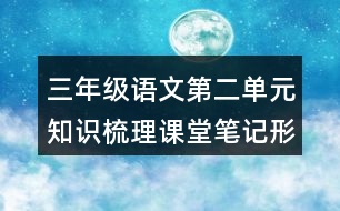 三年級(jí)語文第二單元知識(shí)梳理課堂筆記形近字