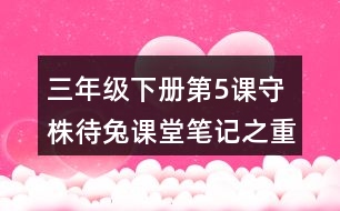 三年級下冊第5課守株待兔課堂筆記之重難點(diǎn)歸納