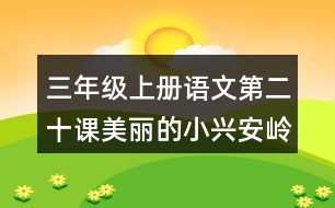 三年級(jí)上冊(cè)語(yǔ)文第二十課美麗的小興安嶺生字組詞