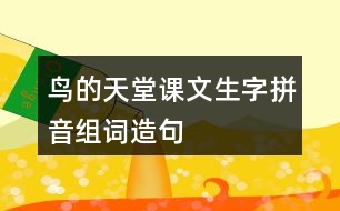 鳥的天堂課文生字拼音組詞造句