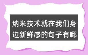 納米技術(shù)就在我們身邊新鮮感的句子有哪些