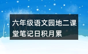 六年級(jí)語文園地二課堂筆記日積月累