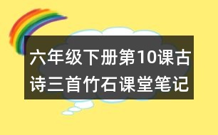 六年級下冊第10課古詩三首竹石課堂筆記之字詞理解