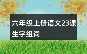 六年級(jí)上冊(cè)語(yǔ)文23課生字組詞