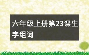 六年級(jí)上冊(cè)第23課生字組詞