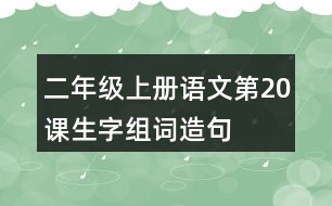 二年級(jí)上冊(cè)語(yǔ)文第20課生字組詞造句