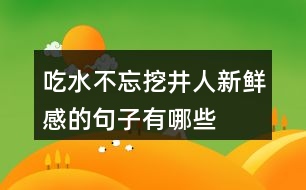 吃水不忘挖井人新鮮感的句子有哪些