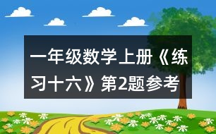 一年級數(shù)學上冊《練習十六》第2題參考答案