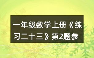 一年級數(shù)學上冊《練習二十三》第2題參考答案