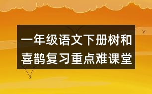 一年級語文下冊樹和喜鵲復(fù)習(xí)重點難課堂筆記