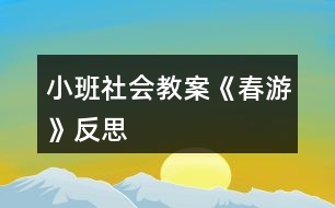 小班社會(huì)教案《春游》反思