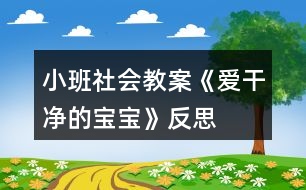 小班社會(huì)教案《愛(ài)干凈的寶寶》反思