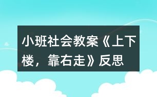 小班社會教案《上下樓，靠右走》反思