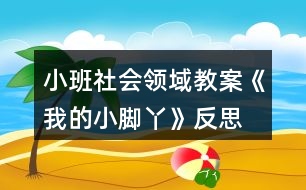 小班社會(huì)領(lǐng)域教案《我的小腳丫》反思