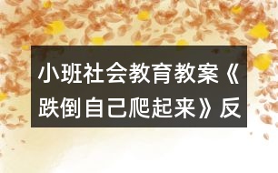 小班社會教育教案《跌倒自己爬起來》反思