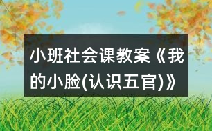 小班社會課教案《我的小臉(認(rèn)識五官)》反思