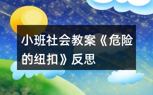 小班社會教案《危險的紐扣》反思