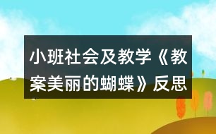 小班社會(huì)及教學(xué)《教案美麗的蝴蝶》反思