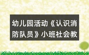 幼兒園活動《認識消防隊員》小班社會教案反思