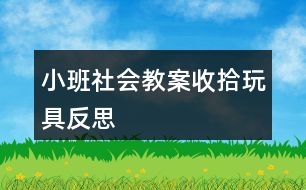 小班社會教案收拾玩具反思