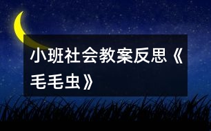 小班社會教案反思《毛毛蟲》