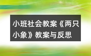 小班社會教案《兩只小象》教案與反思